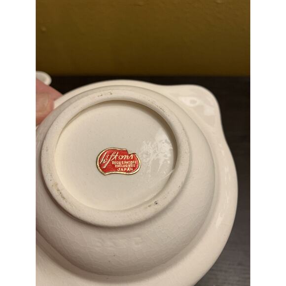 Vintage Lefton China 3D Floral Pitcher Basin Bisque Mini Porcelain 3.0” Japan‎ - Picture 7 of 10